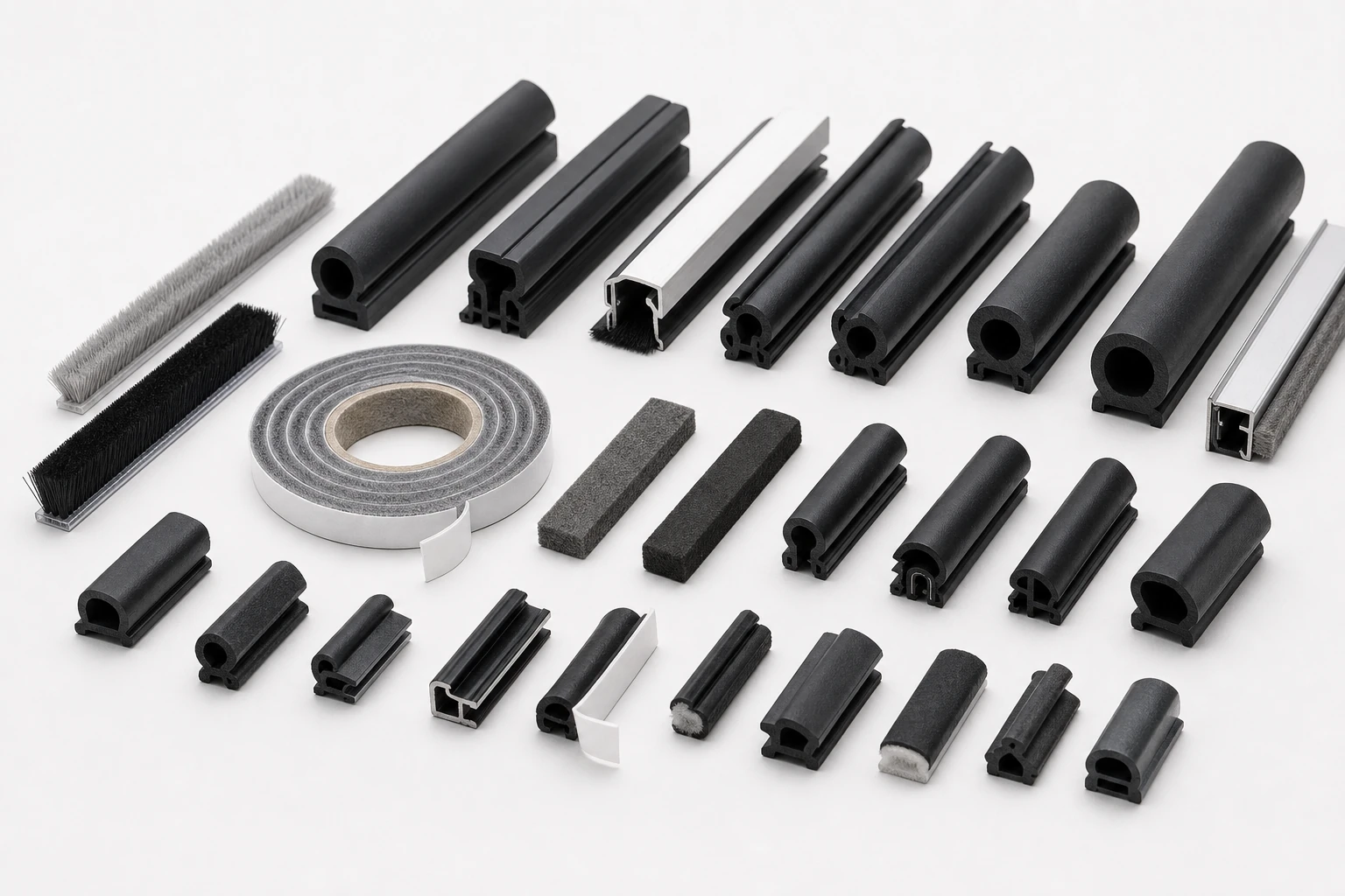Custom wool pile weatherstrip and sealing strip samples for B2B orders